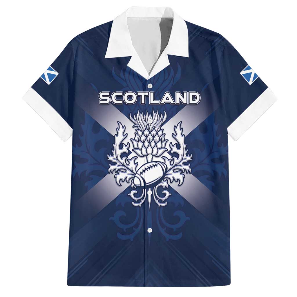Custom Scotland Rugby 2026 Hawaiian Shirt Scottish Thistle Flag Style