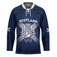 Custom Scotland Rugby 2026 Hockey Jersey Scottish Thistle Flag Style