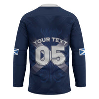 Custom Scotland Rugby 2026 Hockey Jersey Scottish Thistle Flag Style