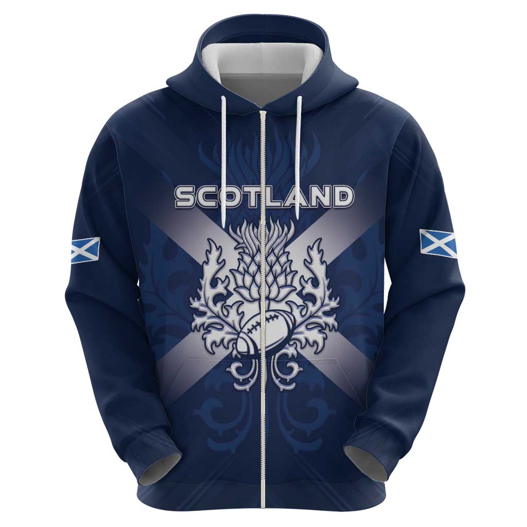 Custom Scotland Rugby 2026 Hoodie Scottish Thistle Flag Style