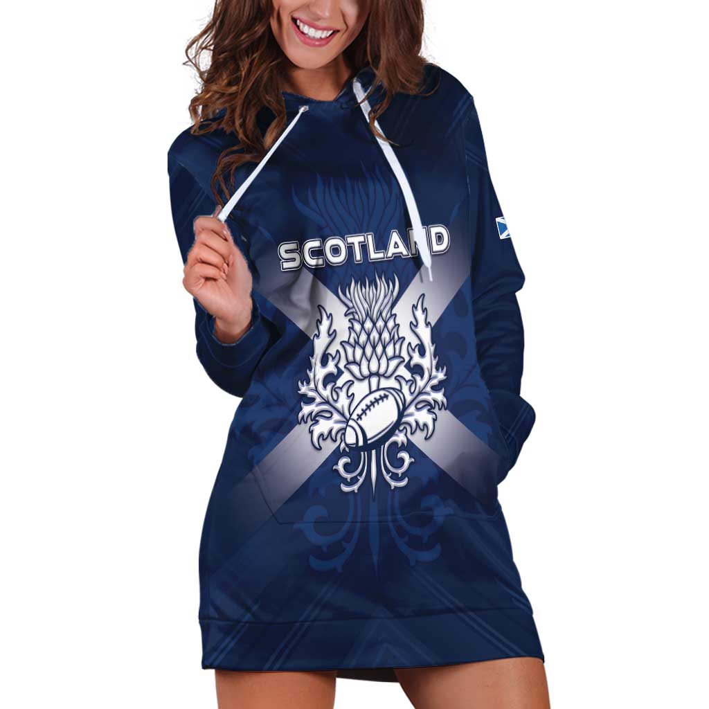 Custom Scotland Rugby 2026 Hoodie Dress Scottish Thistle Flag Style