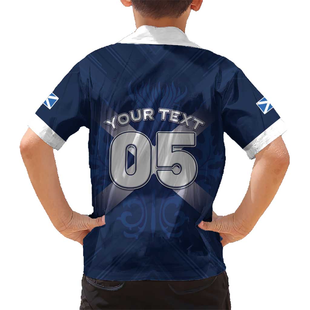 Custom Scotland Rugby 2026 Kid Hawaiian Shirt Scottish Thistle Flag Style