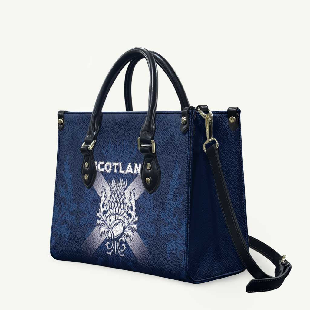 Scotland Rugby 2026 Leather Bag Scottish Thistle Flag Style