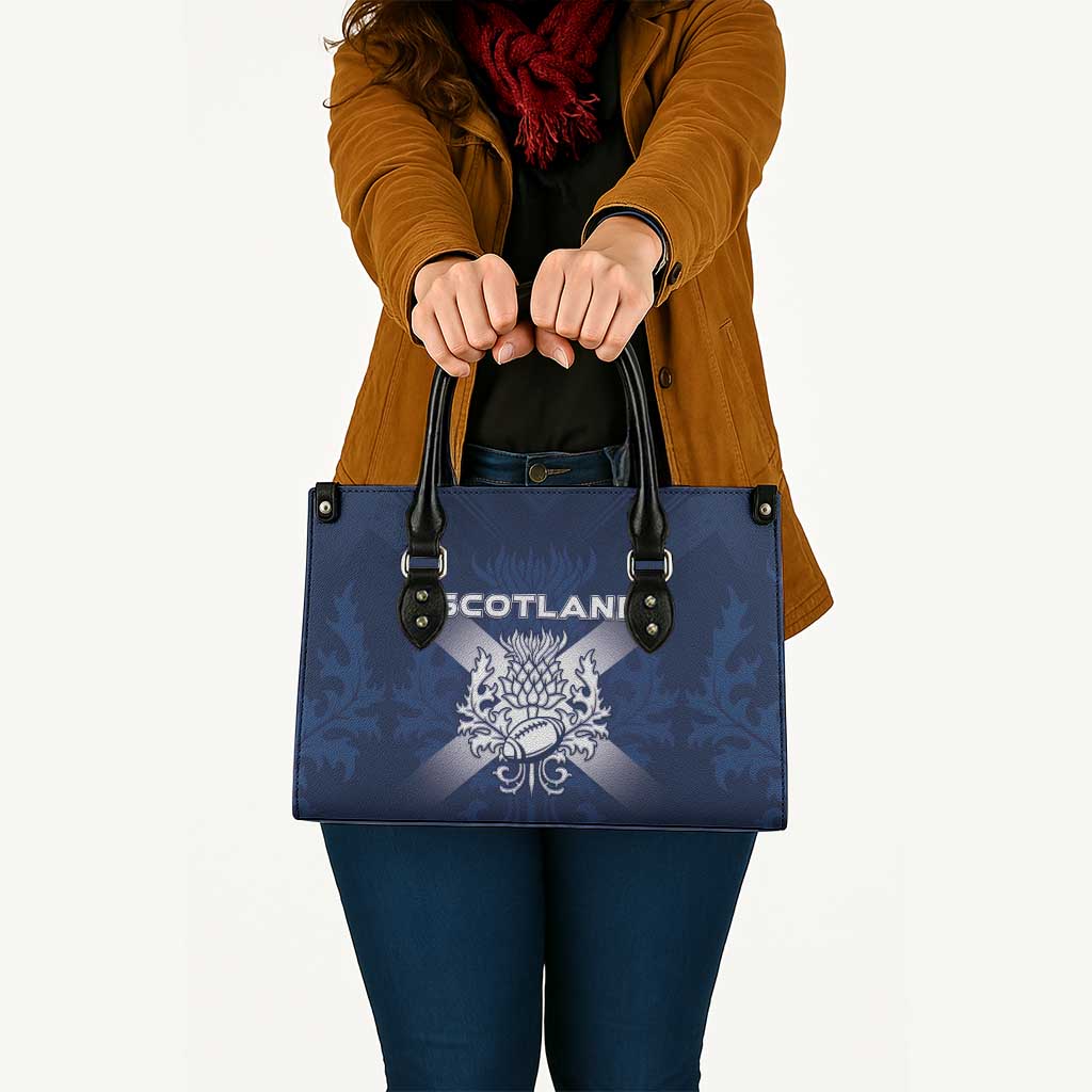 Scotland Rugby 2026 Leather Bag Scottish Thistle Flag Style