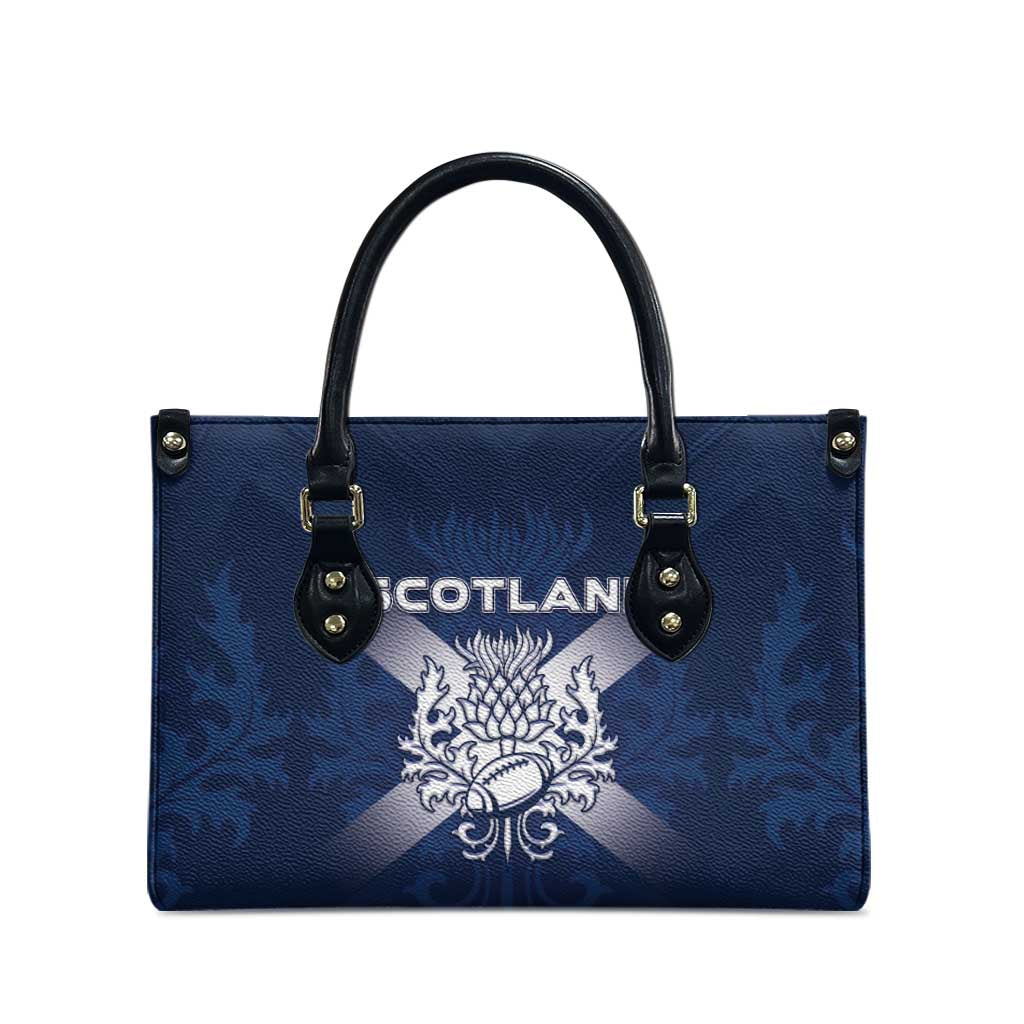 Scotland Rugby 2026 Leather Bag Scottish Thistle Flag Style