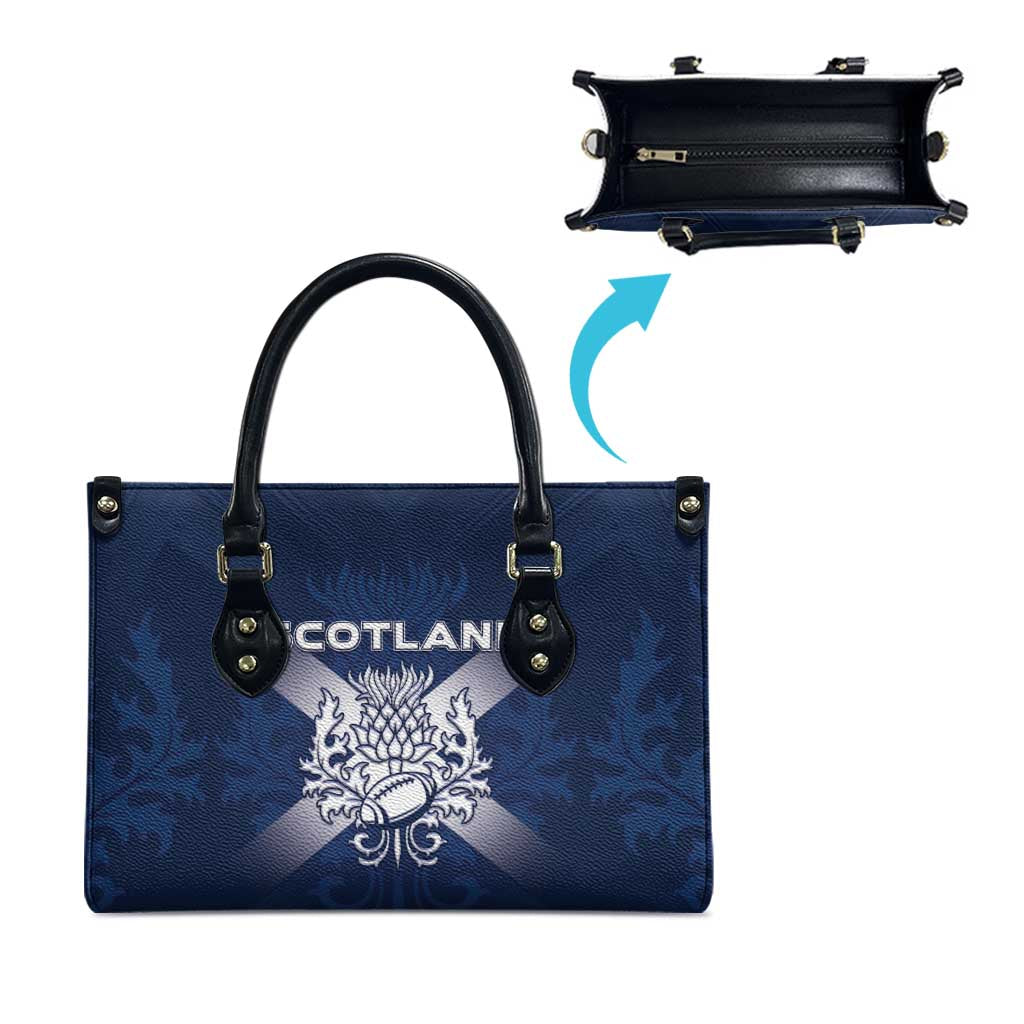Scotland Rugby 2026 Leather Bag Scottish Thistle Flag Style