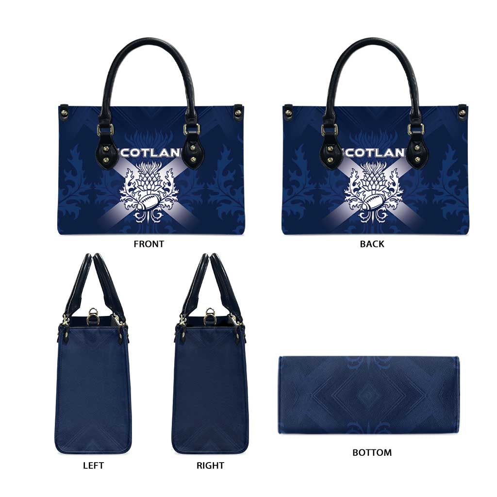 Scotland Rugby 2026 Leather Bag Scottish Thistle Flag Style