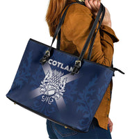 Scotland Rugby 2026 Leather Tote Bag Scottish Thistle Flag Style