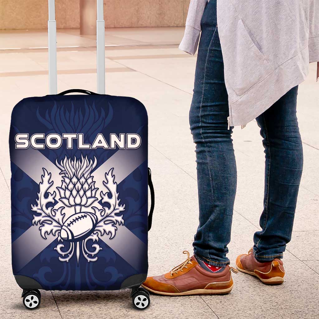 Scotland Rugby 2026 Luggage Cover Scottish Thistle Flag Style
