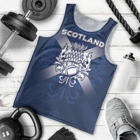 Custom Scotland Rugby 2026 Men Tank Top Scottish Thistle Flag Style