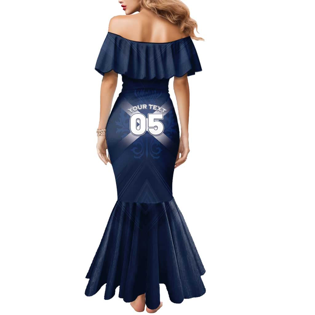 Custom Scotland Rugby 2026 Mermaid Dress Scottish Thistle Flag Style