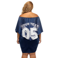 Custom Scotland Rugby 2026 Off Shoulder Short Dress Scottish Thistle Flag Style