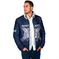 Custom Scotland Rugby 2026 Padded Jacket Scottish Thistle Flag Style