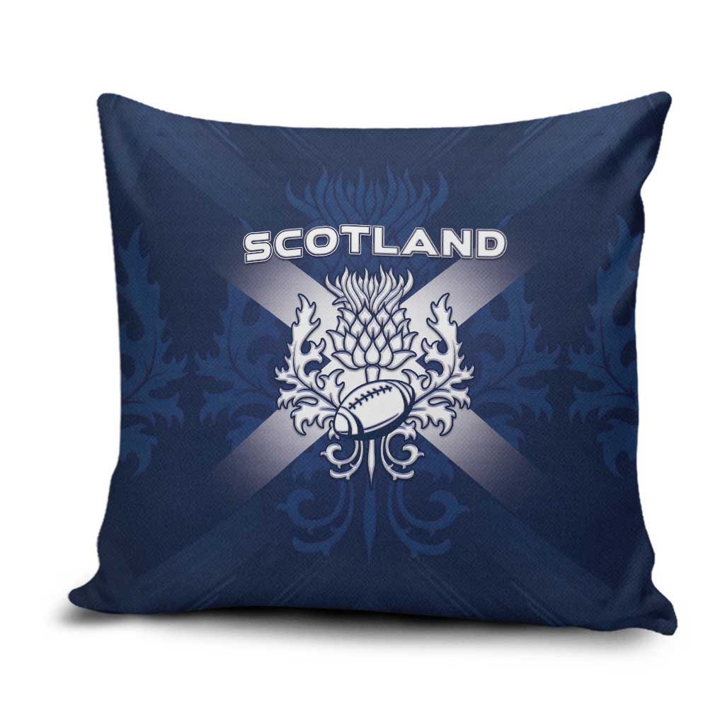 Scotland Rugby 2026 Pillow Cover Scottish Thistle Flag Style