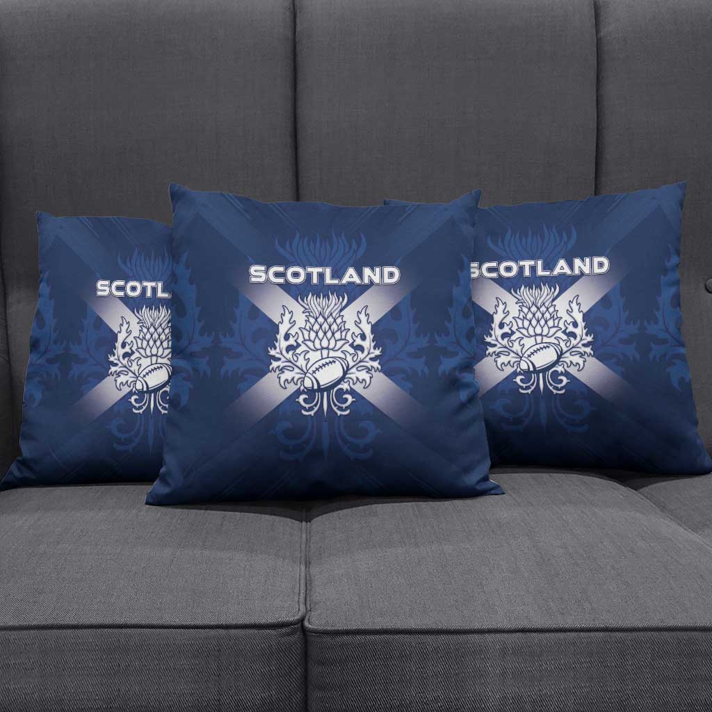Scotland Rugby 2026 Pillow Cover Scottish Thistle Flag Style
