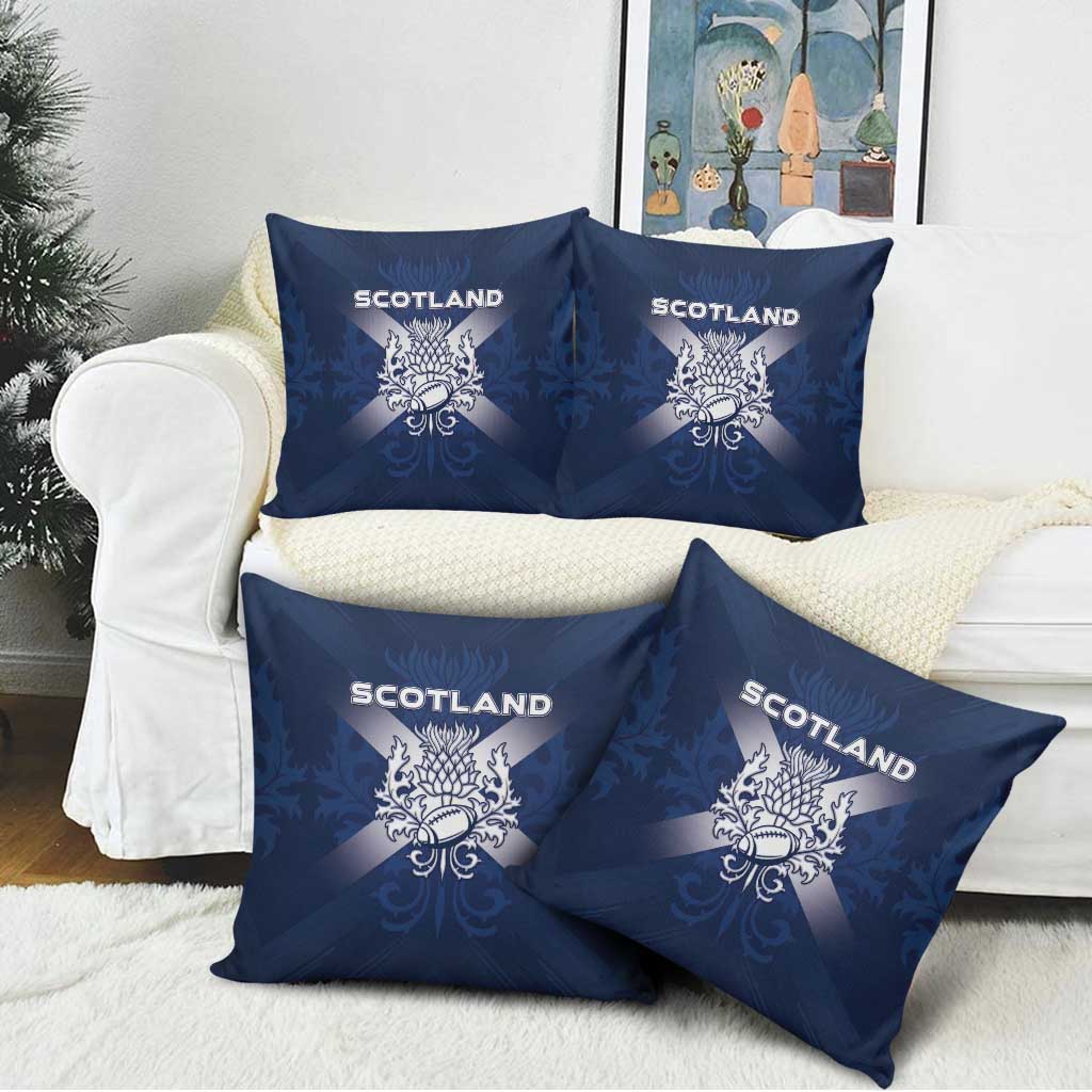 Scotland Rugby 2026 Pillow Cover Scottish Thistle Flag Style