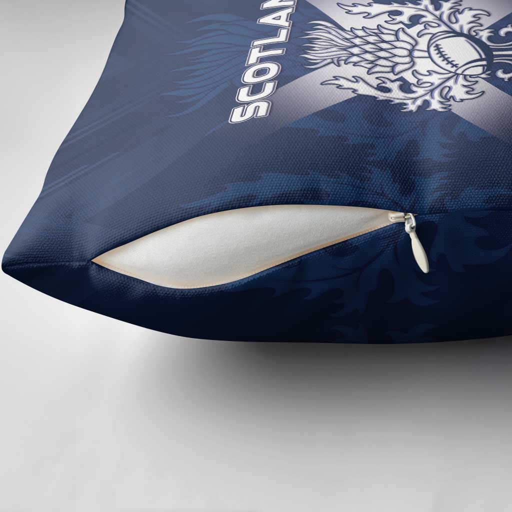 Scotland Rugby 2026 Pillow Cover Scottish Thistle Flag Style