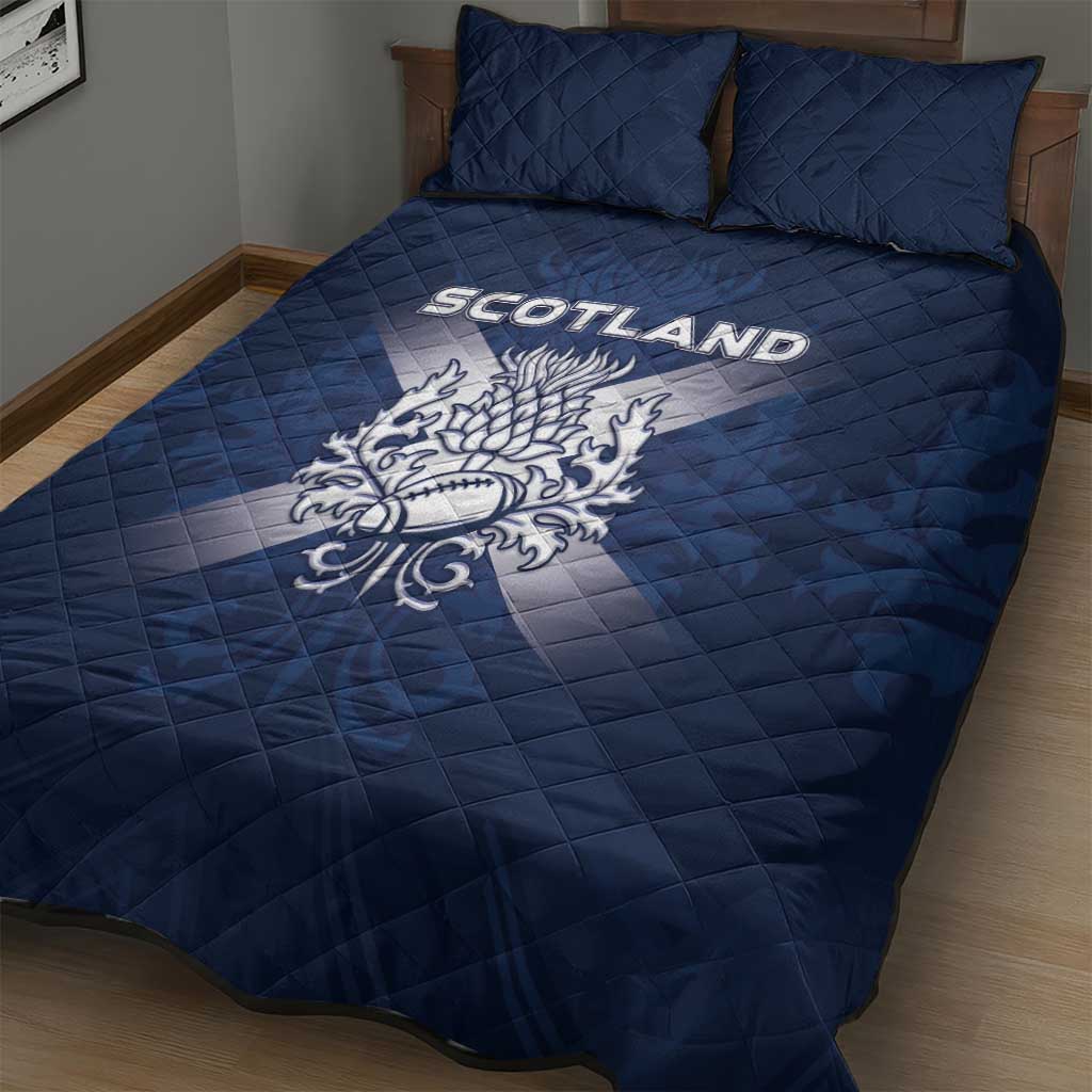 Scotland Rugby 2026 Quilt Bed Set Scottish Thistle Flag Style