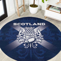 Scotland Rugby 2026 Round Carpet Scottish Thistle Flag Style