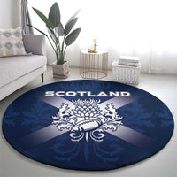 Scotland Rugby 2026 Round Carpet Scottish Thistle Flag Style
