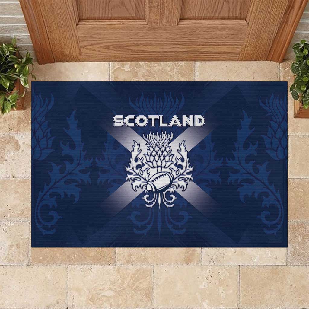 Scotland Rugby 2026 Rubber Doormat Scottish Thistle Flag Style