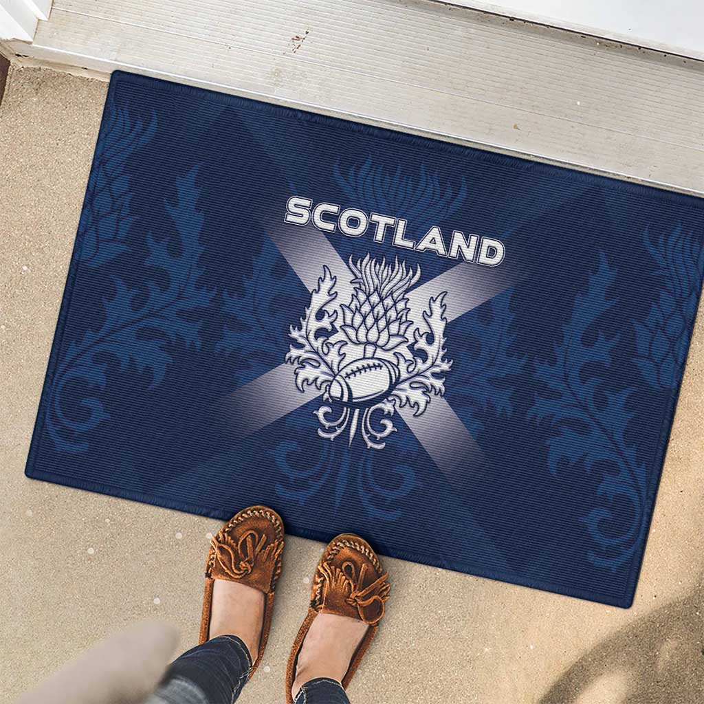 Scotland Rugby 2026 Rubber Doormat Scottish Thistle Flag Style