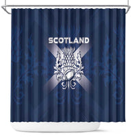 Scotland Rugby 2026 Shower Curtain Scottish Thistle Flag Style