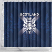 Scotland Rugby 2026 Shower Curtain Scottish Thistle Flag Style