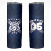 Custom Scotland Rugby 2026 Skinny Tumbler Scottish Thistle Flag Style