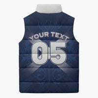 Custom Scotland Rugby 2026 Sleeveless Puffer Jacket Scottish Thistle Flag Style