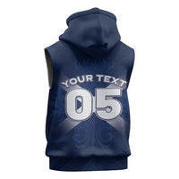 Custom Scotland Rugby 2026 Sleeveless Zip Hoodie Scottish Thistle Flag Style