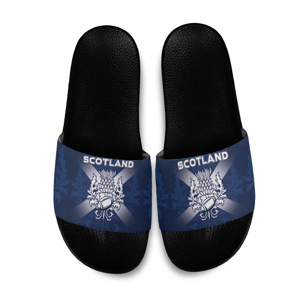 Scotland Rugby 2026 Slide Sandals Scottish Thistle Flag Style
