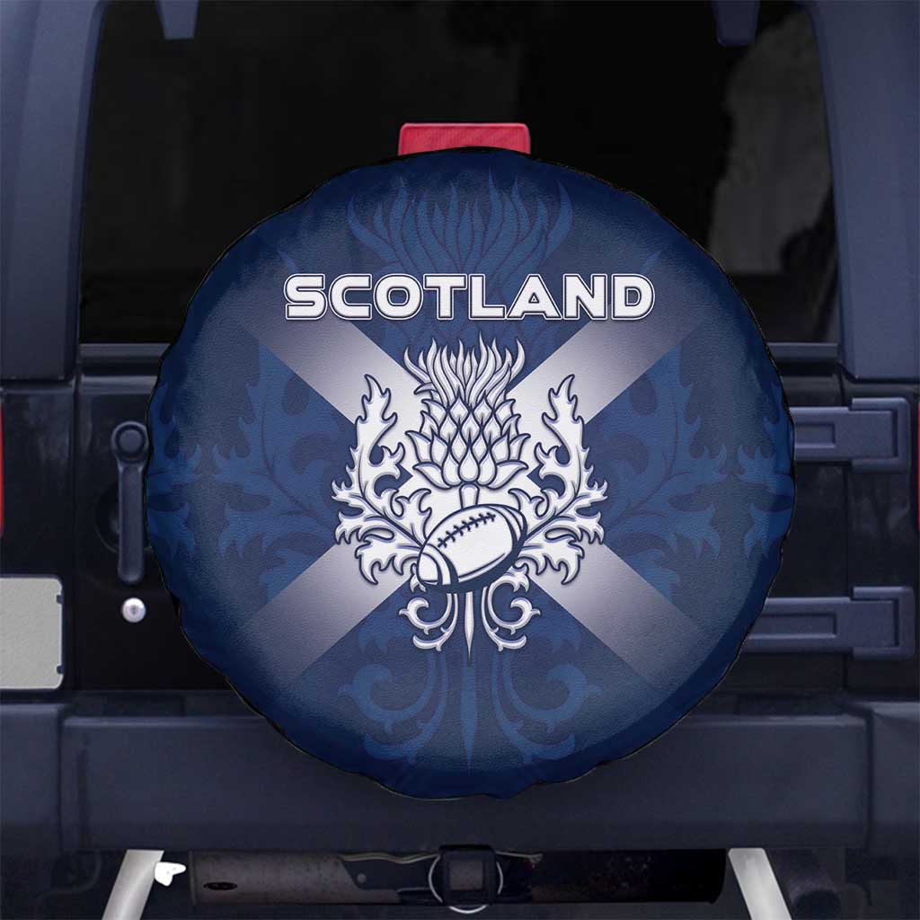 Scotland Rugby 2026 Spare Tire Cover Scottish Thistle Flag Style