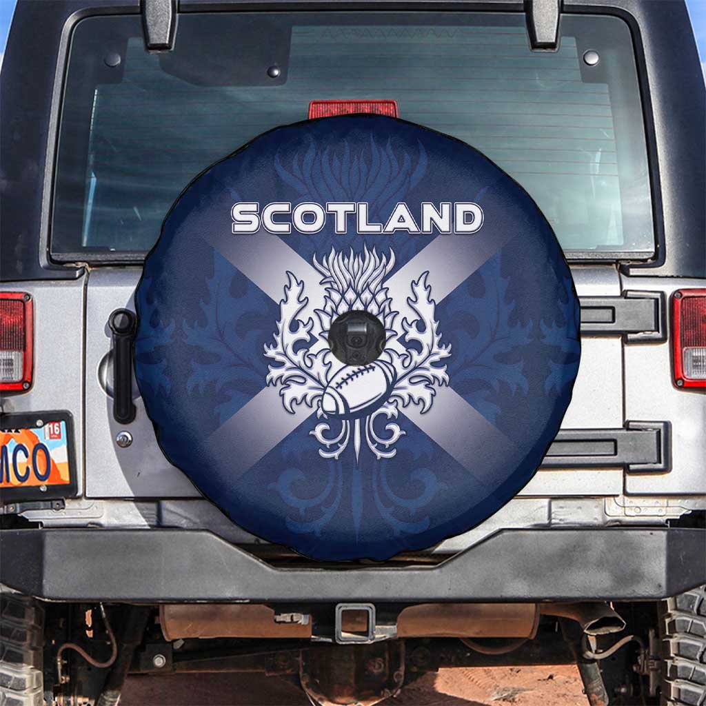 Scotland Rugby 2026 Spare Tire Cover Scottish Thistle Flag Style