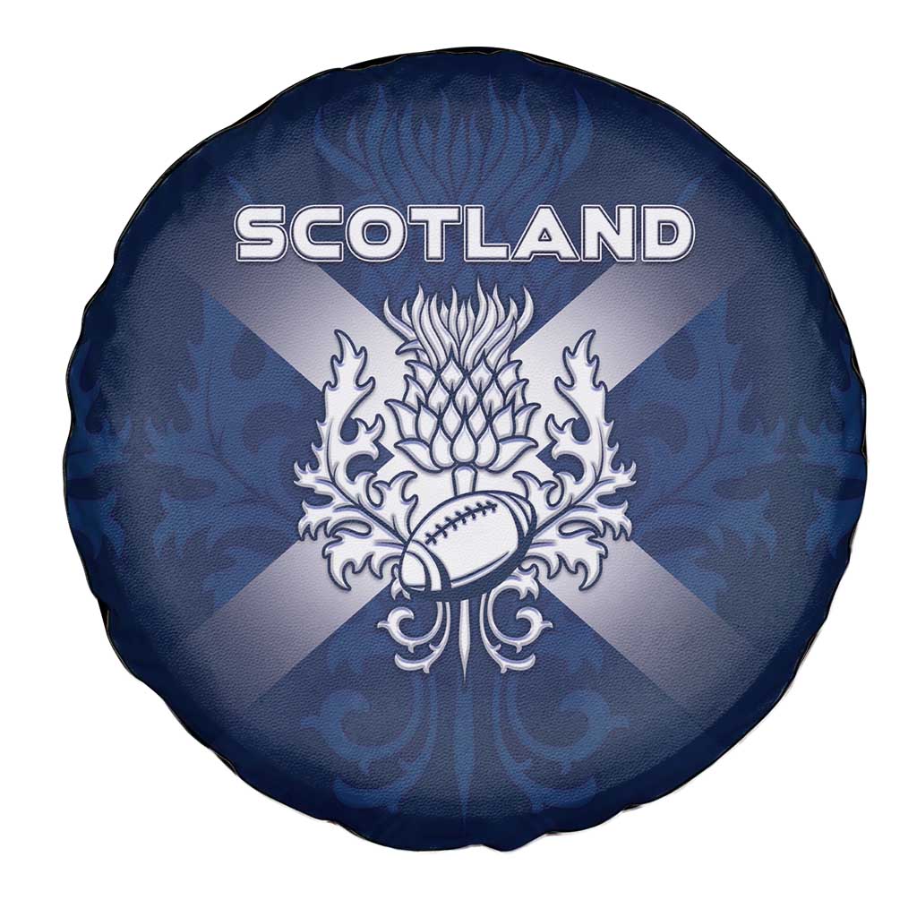 Scotland Rugby 2026 Spare Tire Cover Scottish Thistle Flag Style