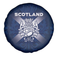 Scotland Rugby 2026 Spare Tire Cover Scottish Thistle Flag Style