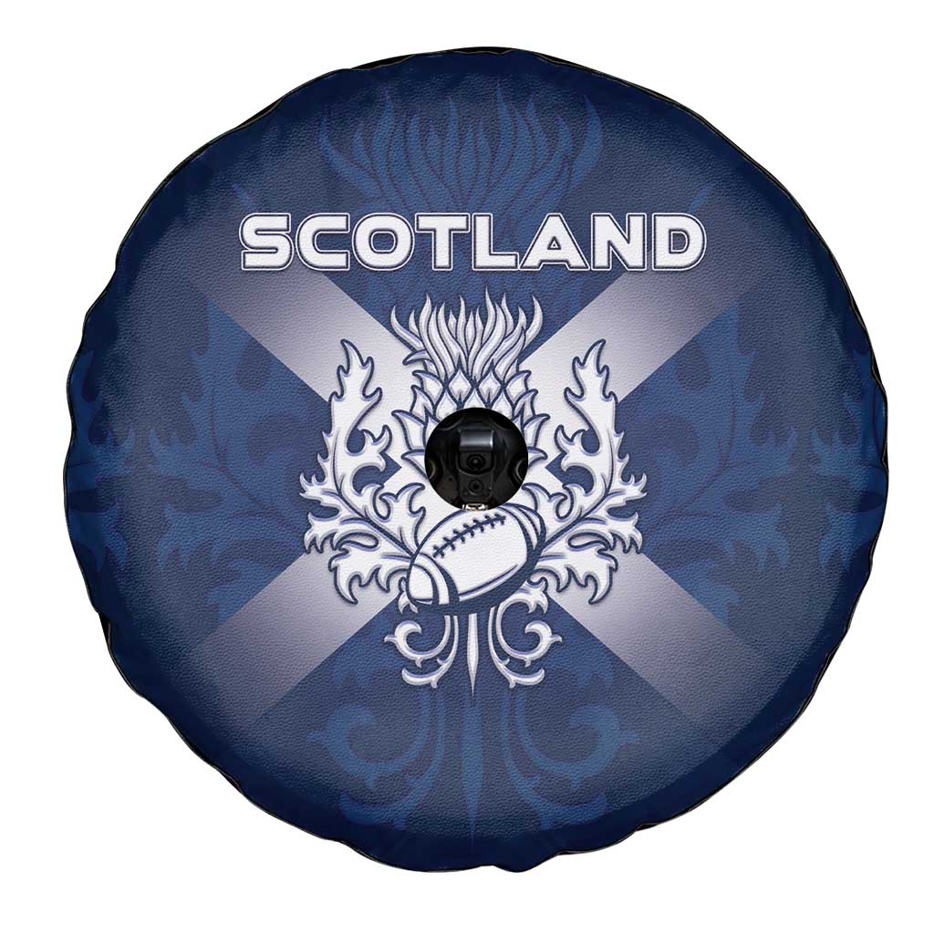 Scotland Rugby 2026 Spare Tire Cover Scottish Thistle Flag Style