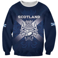 Custom Scotland Rugby 2026 Sweatshirt Scottish Thistle Flag Style