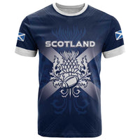 Custom Scotland Rugby 2026 T Shirt Scottish Thistle Flag Style