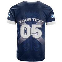 Custom Scotland Rugby 2026 T Shirt Scottish Thistle Flag Style