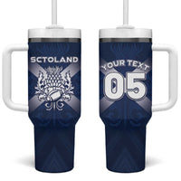Custom Scotland Rugby 2026 Tumbler With Handle Scottish Thistle Flag Style
