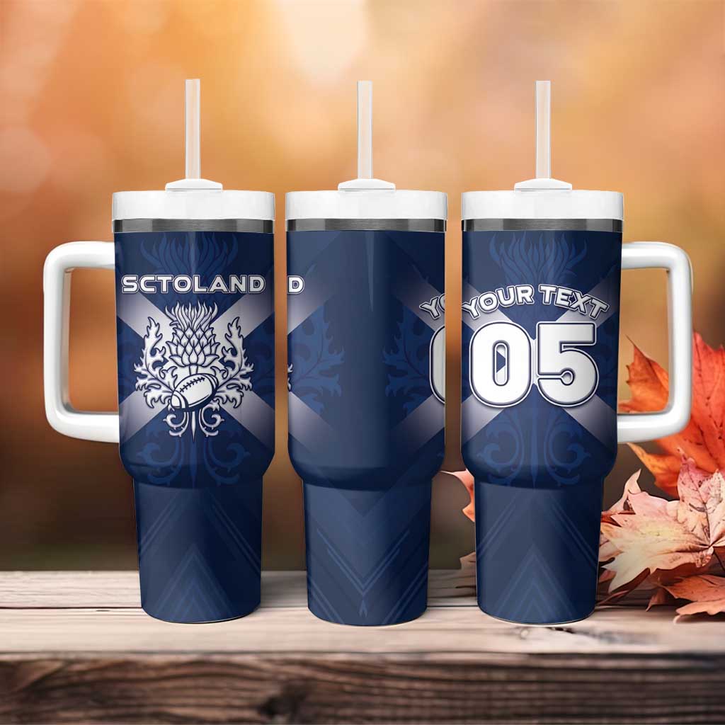 Custom Scotland Rugby 2026 Tumbler With Handle Scottish Thistle Flag Style