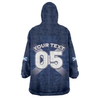 Custom Scotland Rugby 2026 Wearable Blanket Hoodie Scottish Thistle Flag Style