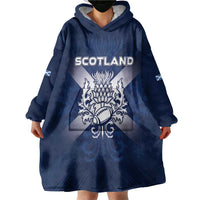 Custom Scotland Rugby 2026 Wearable Blanket Hoodie Scottish Thistle Flag Style