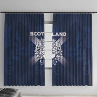 Scotland Rugby 2026 Window Curtain Scottish Thistle Flag Style