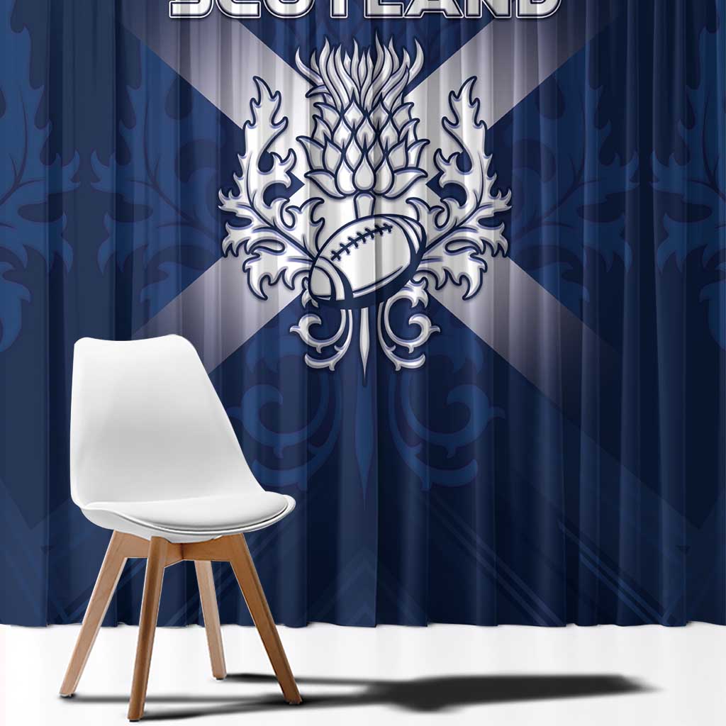 Scotland Rugby 2026 Window Curtain Scottish Thistle Flag Style
