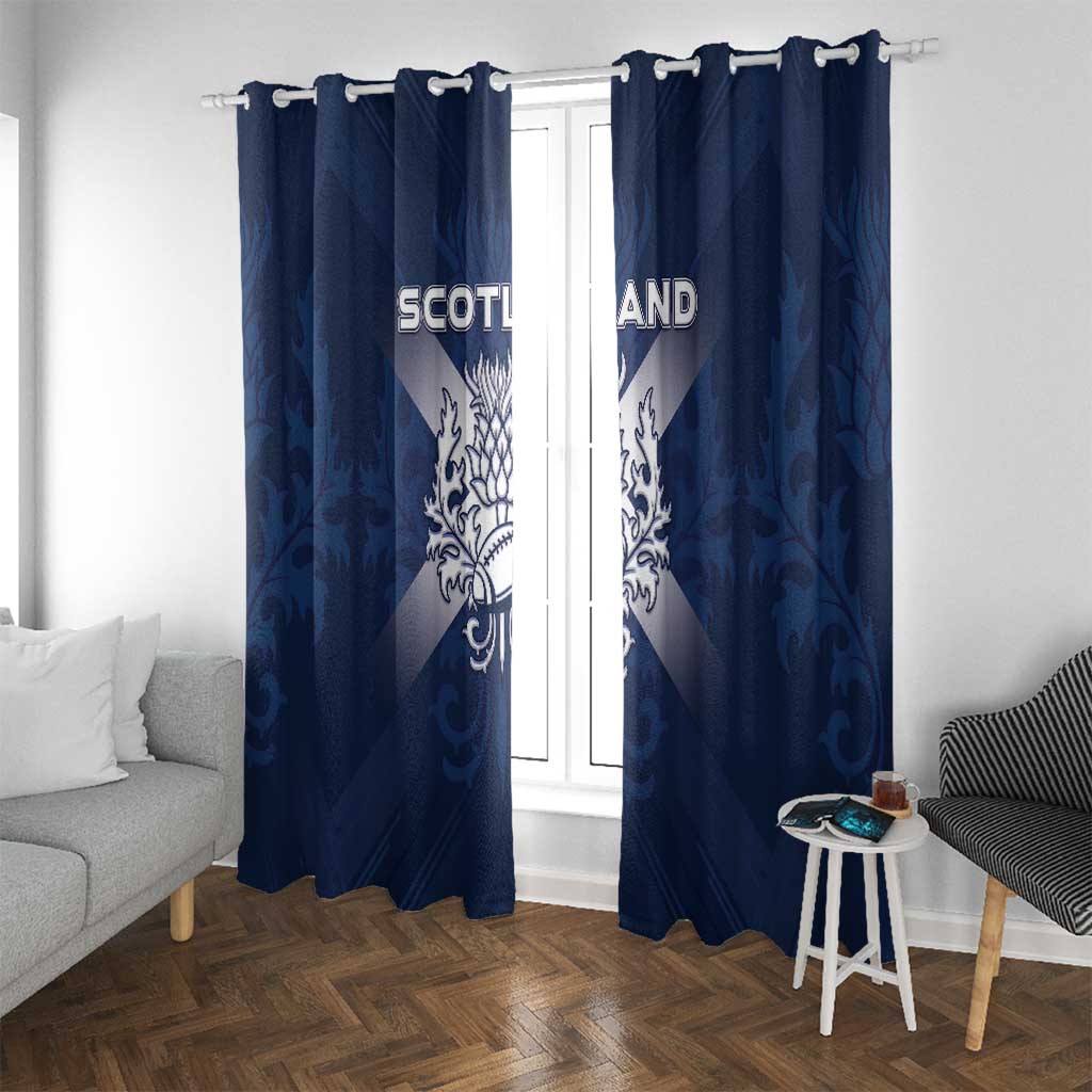 Scotland Rugby 2026 Window Curtain Scottish Thistle Flag Style