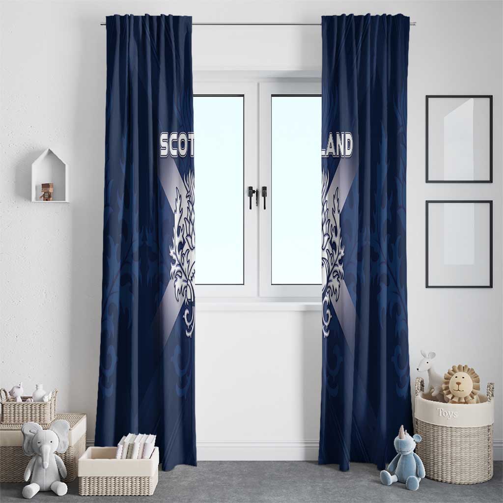 Scotland Rugby 2026 Window Curtain Scottish Thistle Flag Style