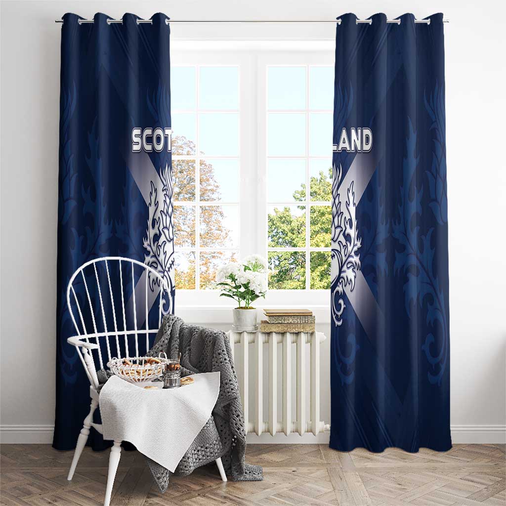 Scotland Rugby 2026 Window Curtain Scottish Thistle Flag Style
