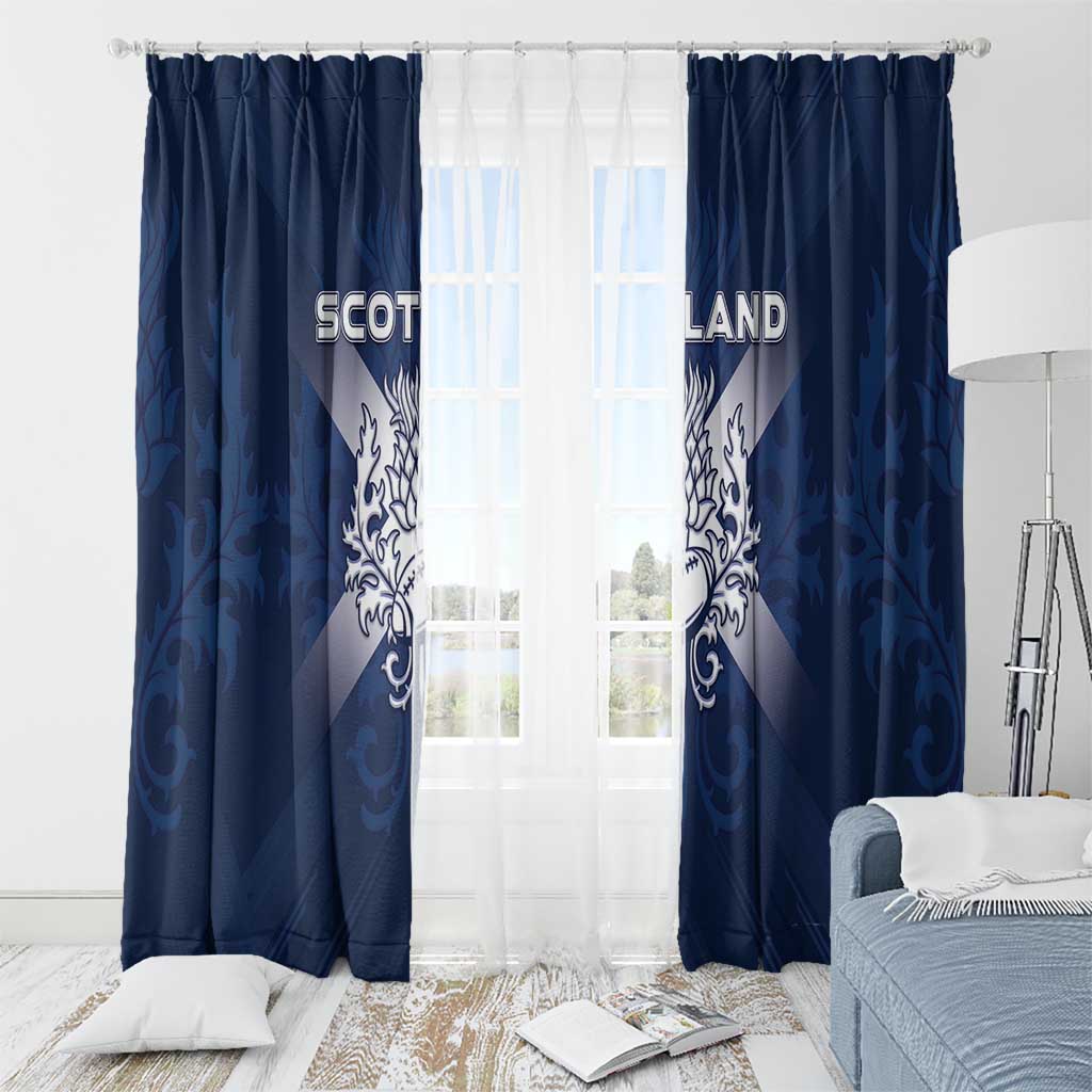 Scotland Rugby 2026 Window Curtain Scottish Thistle Flag Style